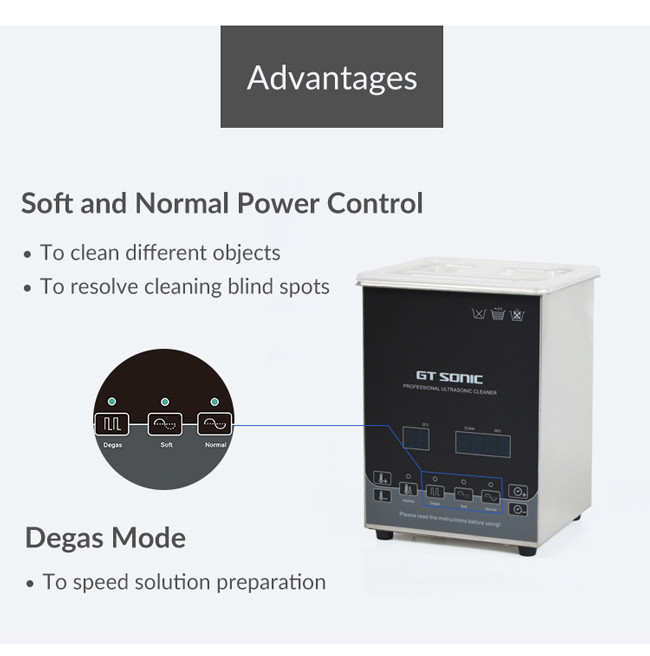 2L Digital Ultrasonic Cleaner Heated Carburetor Stainless Steel Ultrasonic Cleaner