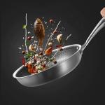 Food Grade 304 Stainless Steel Non Stick Pan Honeycomb Pot Bottom