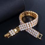 Fashion Square Created CZ Crystal Bangles Bracelets for Ladies Silver Color