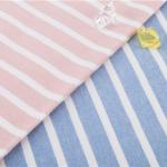 Clear Texture And Stylish High Quality Cotton Feel Striped Knit Fabric For T