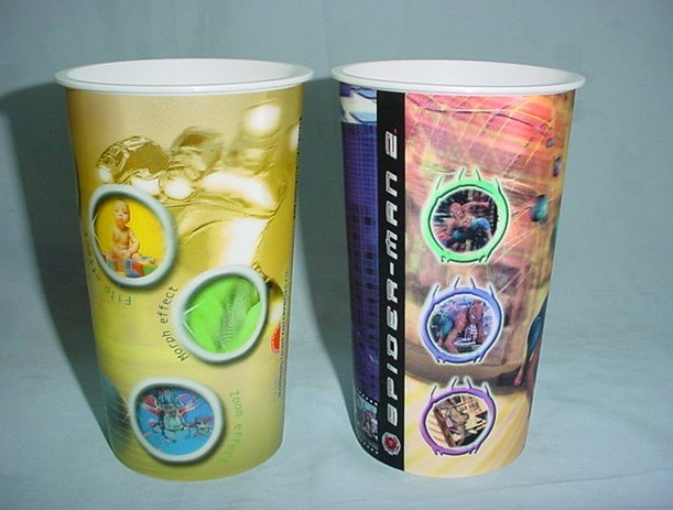 PLASTIC LENTICULAR Promotional 3D Lenticular Drinking Cup lenticular PP water cup for Kids