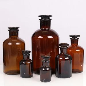 Quality Antitear 8OZ Amber Reagent Bottle ISO Glass wholesale