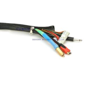 Quality Expandable Zipper Cable Sleeve Braided Wrap For Cables Management wholesale