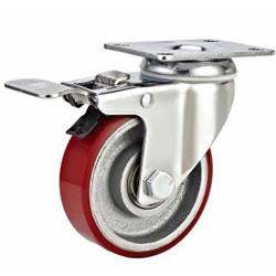 Quality Total brake PU cast iron Caster wholesale