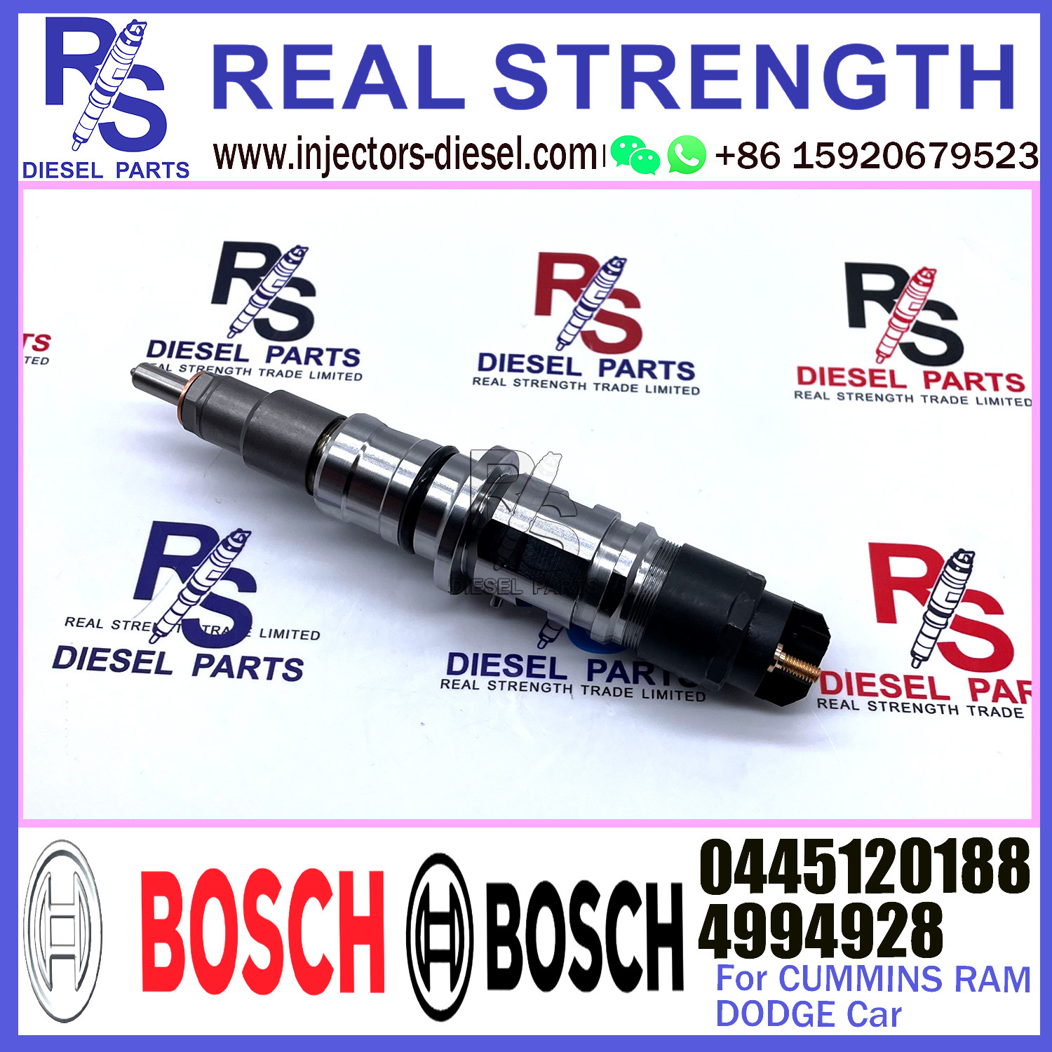 Common Rail Injector Assembly 0445120188 4994928 68086182AA for CUMMINS DODGE