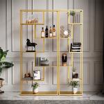 Modern Light Luxury Stainless Bookshelf Steel Office Display Floor Bookcase