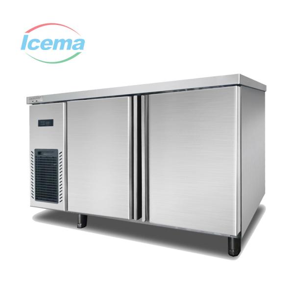 Stainless Steel Double Door Top Freezer Refrigeration 150 Lbs Upright Refrigerat