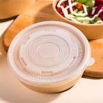 Waterproof Food Grade Paper Bowl Brown Takeout Ink Biodegradable Disposable