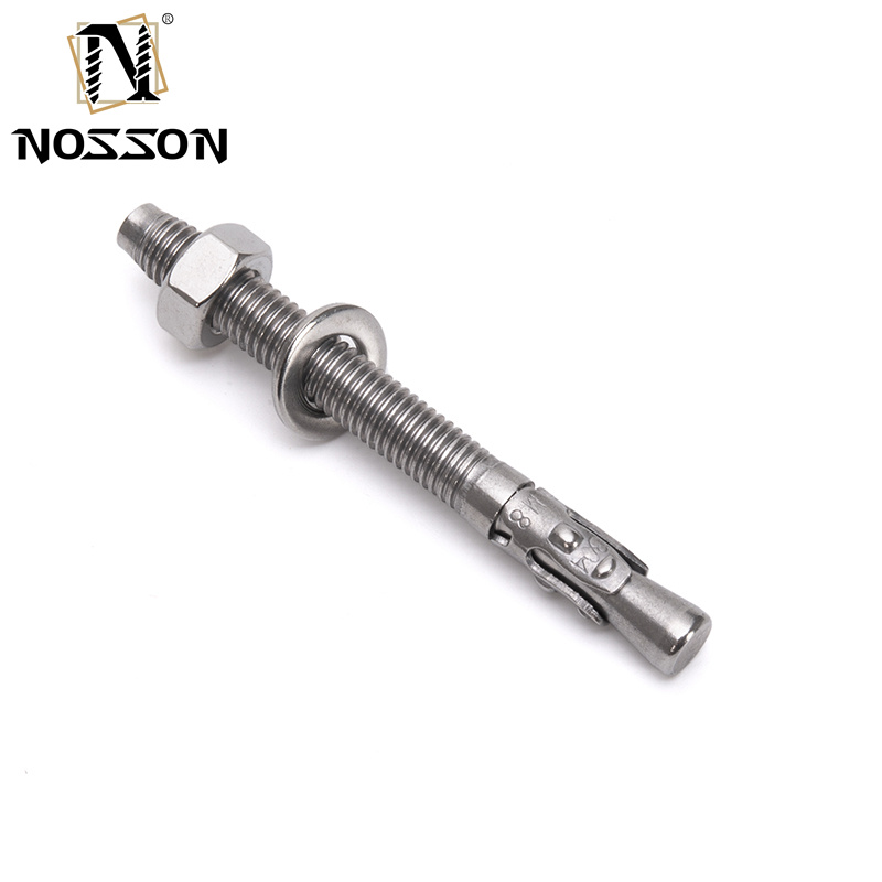 TiCN Coated M12*150mm Carbon Steel Gr4.8 Zinc Plated Wedge Anchor Bolt for High Capacity ISO Standard Applications