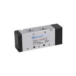 Black Body Pneumatic Solenoid Valve 4V Series Single Coil 3 / 2 Way White Light