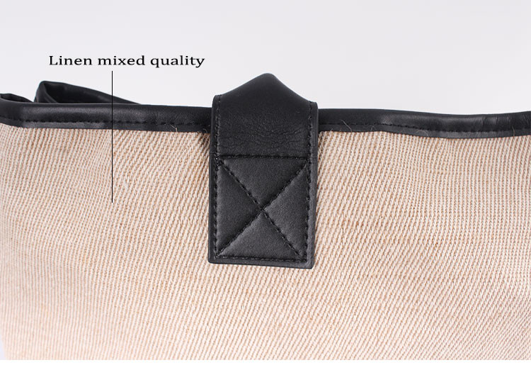 Shopper Twill Linen Polyester Crossbody Bag With Customized Logo