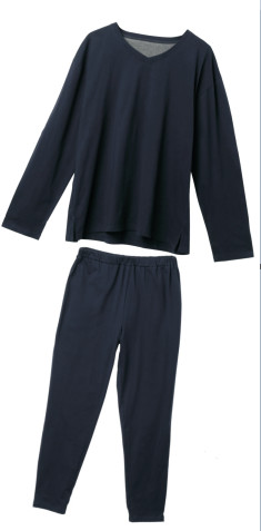 Plain Woven V Neck Long Sleeve Men Black Knit Suit