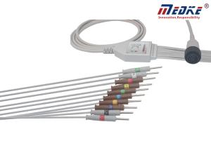 Quality Needle Flexible One Piece AHA 16pins Kenz PC-104 12 Lead Ecg Cable wholesale