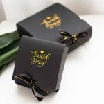 Hot Stamping Logo Foldable Cardboard Paper Jewelry Gift Boxes