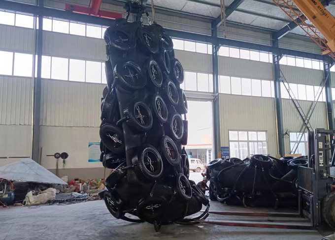 80KPa Highly Durable and Long Lasting Net Type Marine Rubber Fenders for Ship Berthing