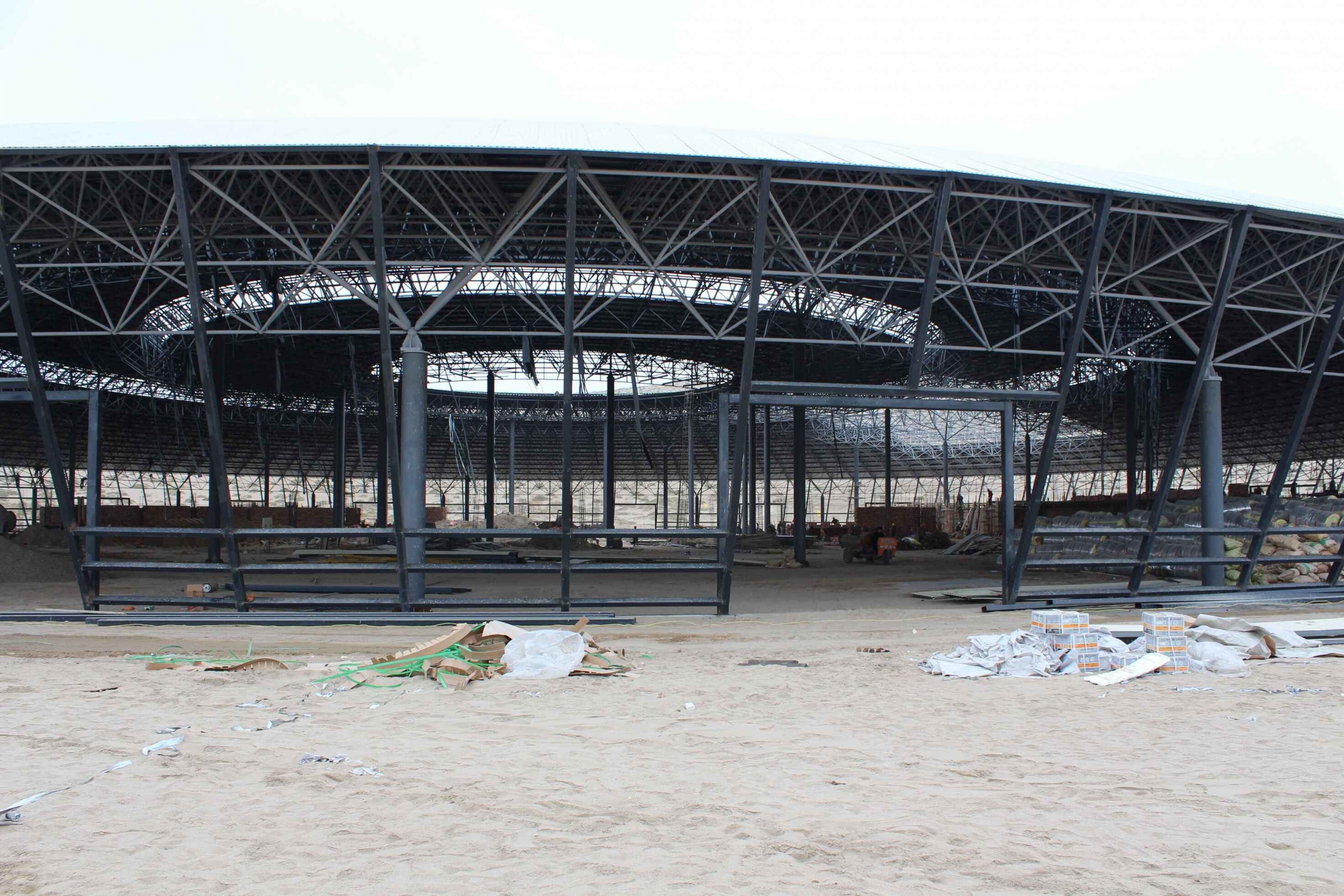 Space Frame Coal Storage Outreach Roof in Steel Structure Construction