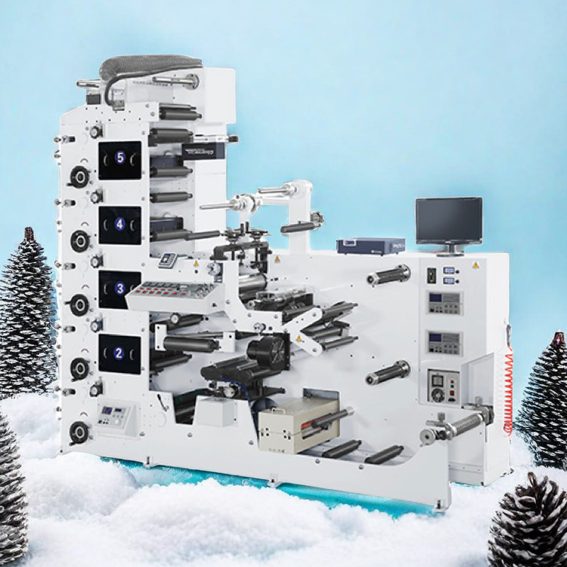 Delam Relam Flexographic Printing Flexo Machine Spot Varnish Uv Led Cold Foil Die Cut Slitting Ir Vertical Stack Tower