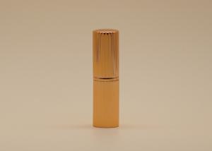 Quality Textured Lip Balm Tubes , Shiny Gold Empty Aluminum Lipstick Tube wholesale
