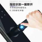 Black Biometric Door Handle Lock , Digital Keyless Door Lock Fingerprint