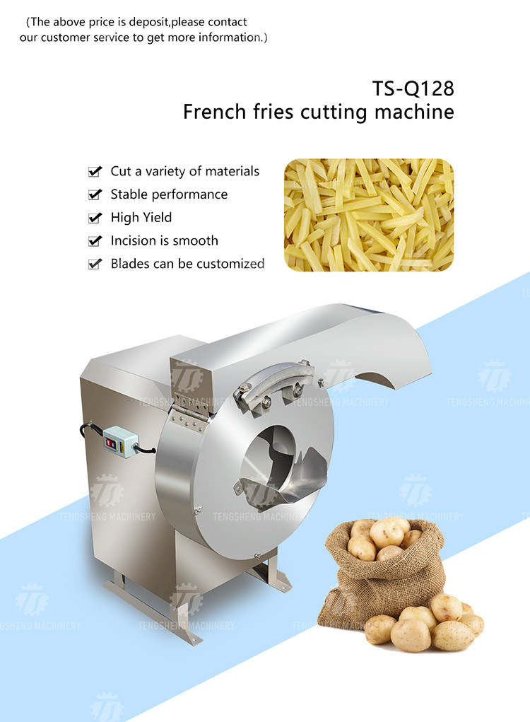 Carrot Slicing Cutter 1500KG/H Potato Chips Making Machine