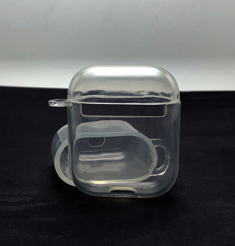 Transparence Case Protective Silicone Cover Skin Compatible with Apple AirPods 2 and 1