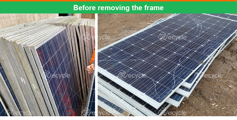 Professional Solar Panel Aluminum Frame Dismantling Machine with 5.5KW Motor Power