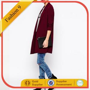 Quality Red Crepe Duster Coat wholesale