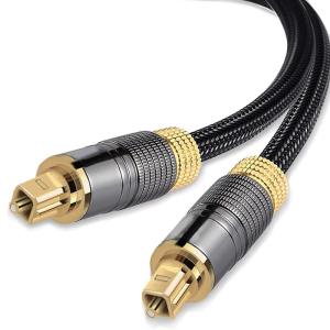 Quality Plastic Fiber Cable Toslink To Toslink Audio Optical Fiber Gold-Plated Metal Connectors Cable wholesale