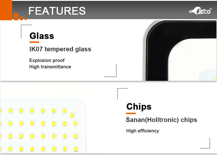 Tampered Glass 200w LED Flood Light