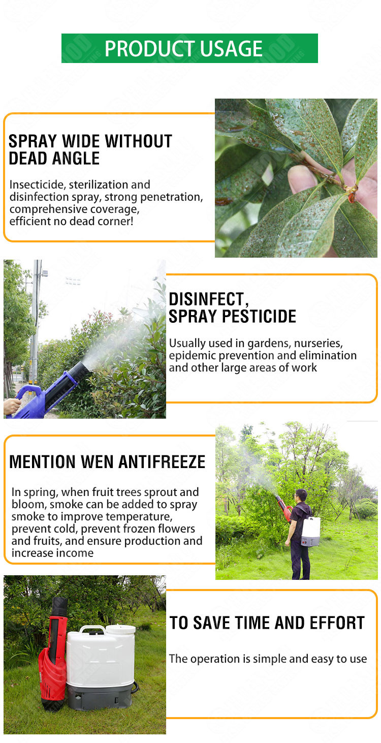 20L Disinfection Electrostatic Fogger Sprayer Electrostatic Backpack Fogger