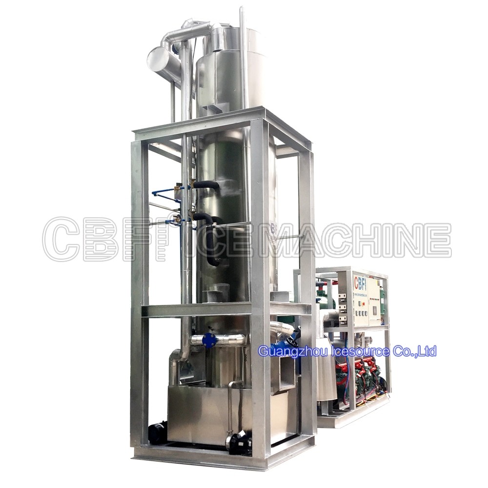 Edible Grade Ice Tube Machine For Cooling Cola And Orange Juice 5000kg Capacity Per Day