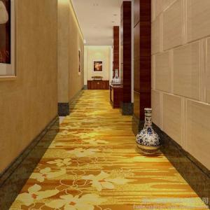 Quality 4m Width Golden Hotel Corridor Decorative Axminster Carpet For Sales With Low Prices wholesale