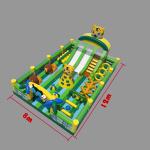 Tiger Castle Inflatable Bounce House Playground (Green & Yellow )