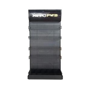 Quality single side rack with light box supermarket shelves wholesale