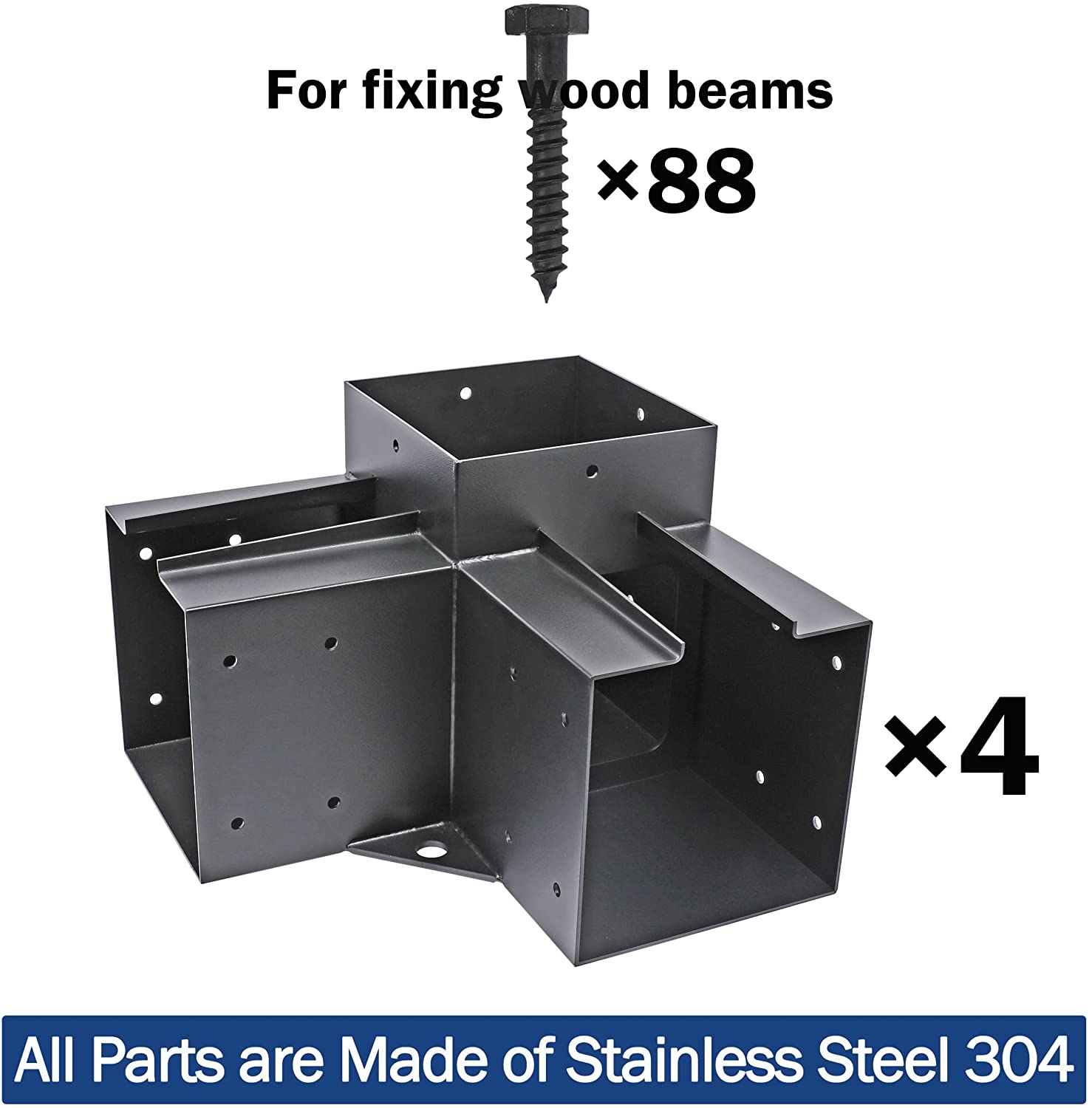 Stamping Punching Bending Process 90 Degree Right Angle Brackets for Outdoor Pergolas