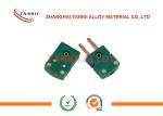 Yellow Green Nylon K Type Thermocouple Connector Plug , Length Pin 13mm