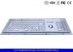 Quality Kiosk Stainless Steel Panel Mount Keyboard With Trackball , FN Keys And Number Keypad wholesale
