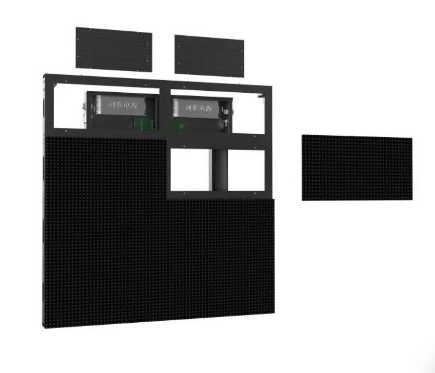 1000x1000mm Cabinet Front Service LED Screen