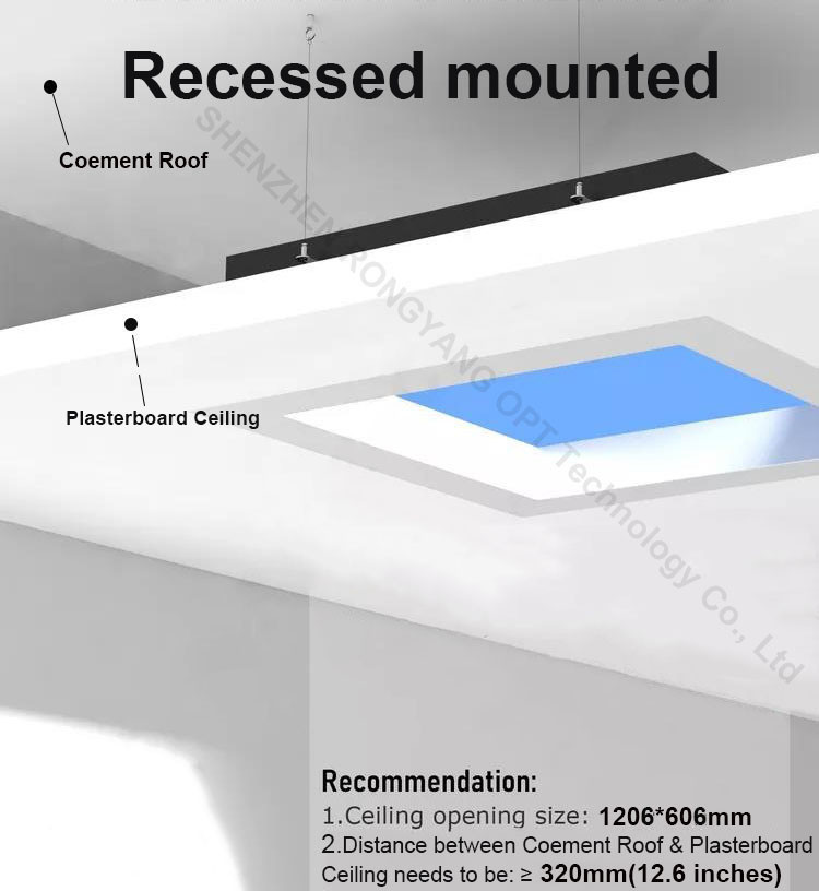 Ultra Thin Artificial Sunlight Panel Aluminum Alloy 120x60 110V Vertical