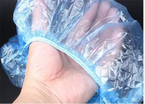 Quality Hotel / Home Use Plastic Clear Disposable Head Cap Hair Protection For Long Hair wholesale