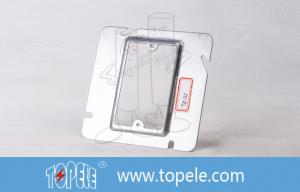 Quality TOPELE Pre-Galvanized Steel Square Electrical Boxes And Covers , 4”Square 1 / 2”Raised Wall Socket Covers wholesale