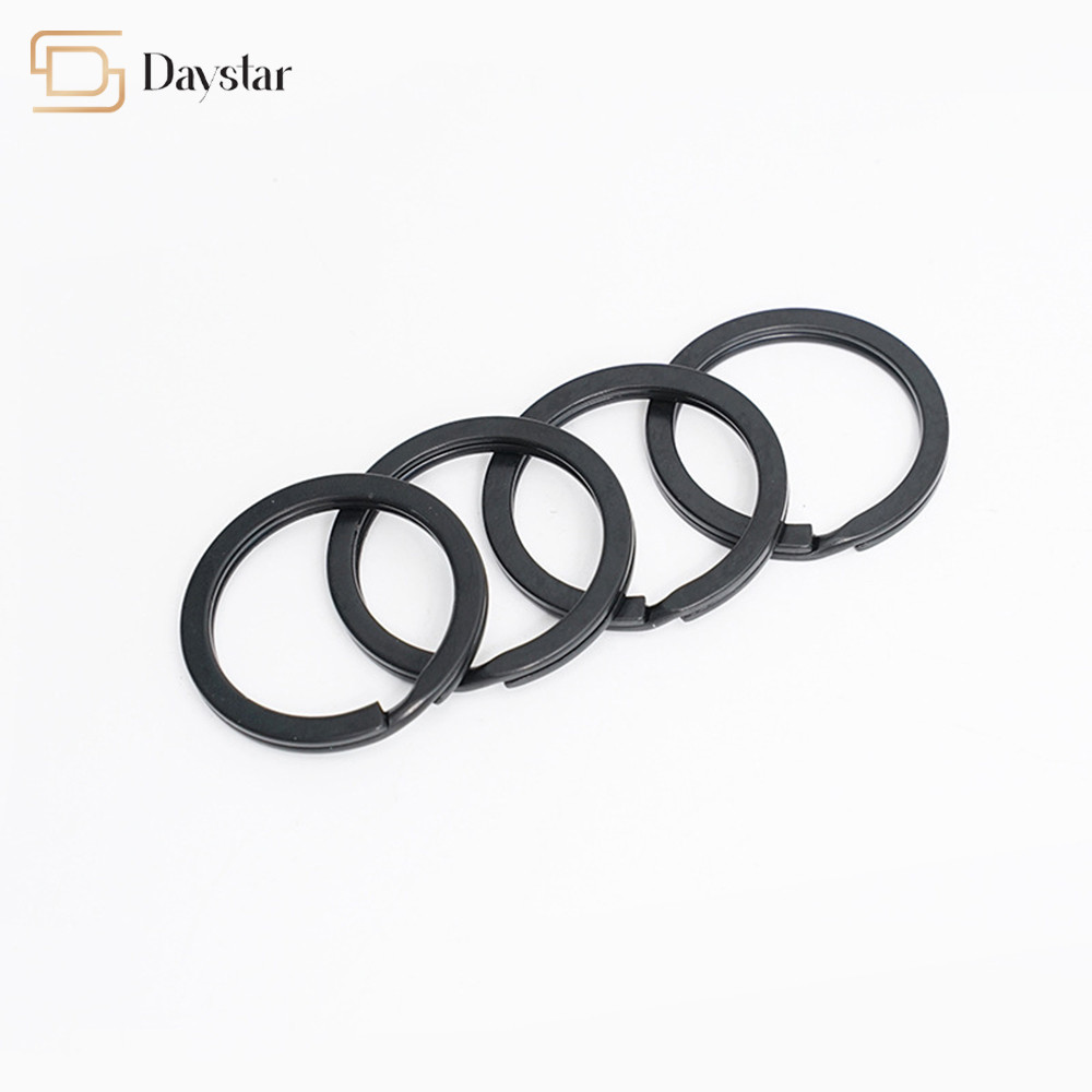 Heavy Duty Metal Key Rings , Flat Round Split Key Chains Rings