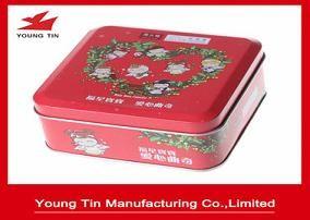 Quality Artwork CMYK Printed Square Metal Containers For Gifts Packaging 95 X 95 X 48 MM wholesale