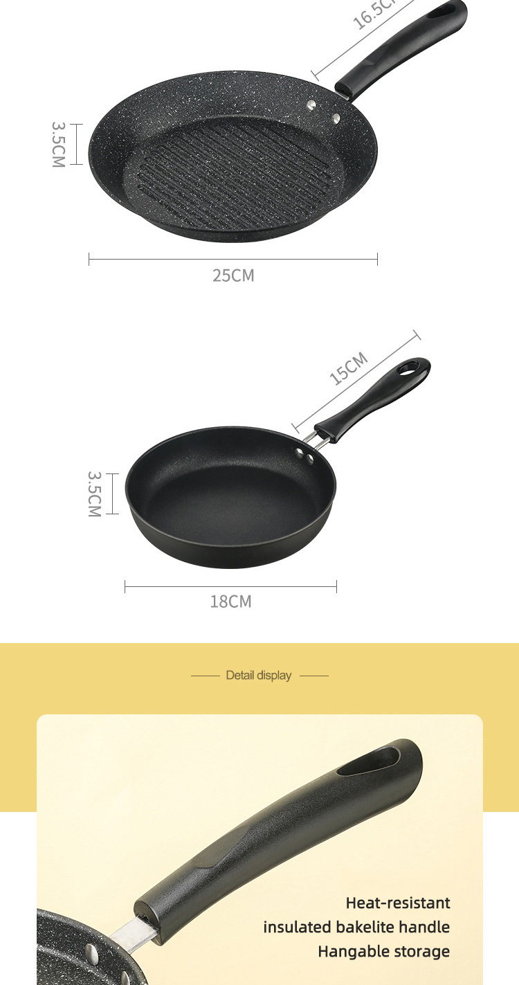 Multiple Styles Egg Frying Pan Four-cup Egg Pan Medical Stone Non-stick Frying Pan