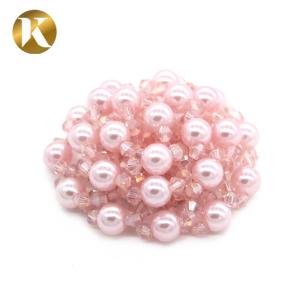 Quality Custom Shoe Buckle Clips Combination Of Pearls And Crystal Beads wholesale