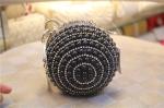 Round high-grade pearls evening bags woman holding a high-end fashion evening