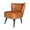 Buy cheap Brown Dinning Office Antique Leather Armchairs With Iron Legs from wholesalers
