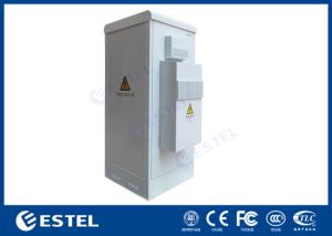 Quality Floor Mounted Outdoor Telecom Cabinet With 20U 19 Inch Rack 2 Layers Of Battery Rack wholesale