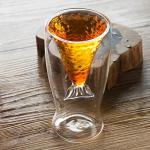 Mermaid Tail Glass Cup 100ml Double Glass Coffee Cups 155mm Height