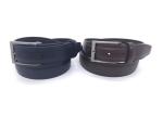 Handmade Genuine 100% Cow Leather Dress Belts For Men Brushed Gunmetal Metal